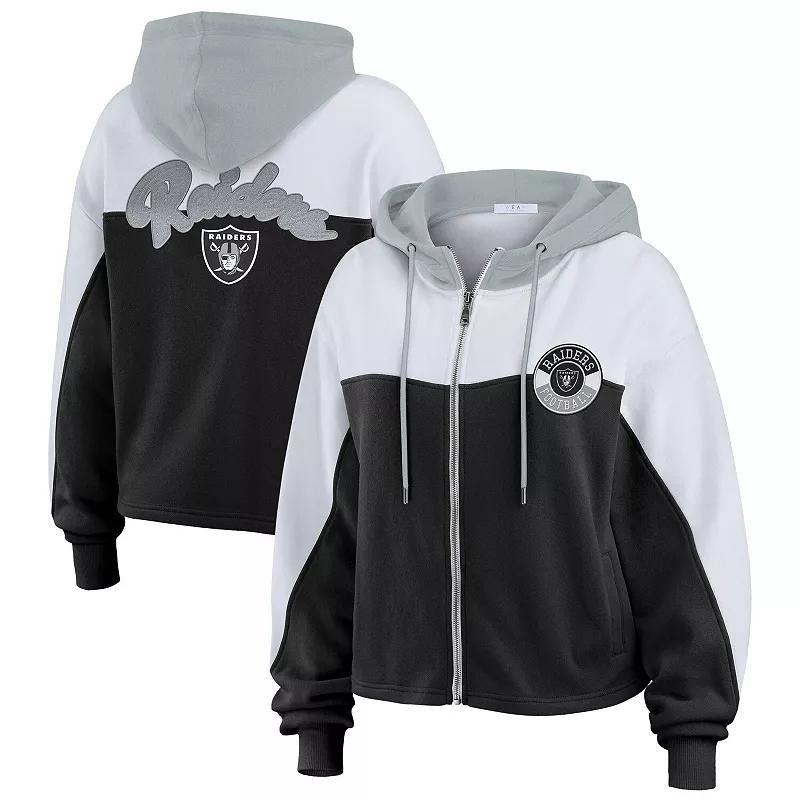Women's WEAR by Erin Andrews Green Michigan State Spartans Color-Block Full-Zip Hoodie, Size: XXL Product Image