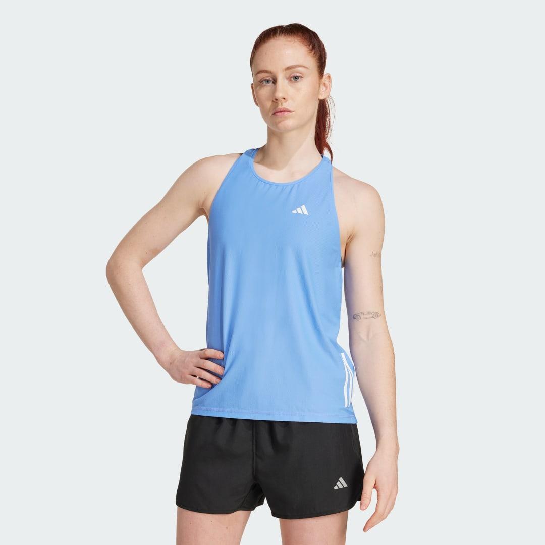 adidas Own The Run Tank Top White XS Womens Product Image