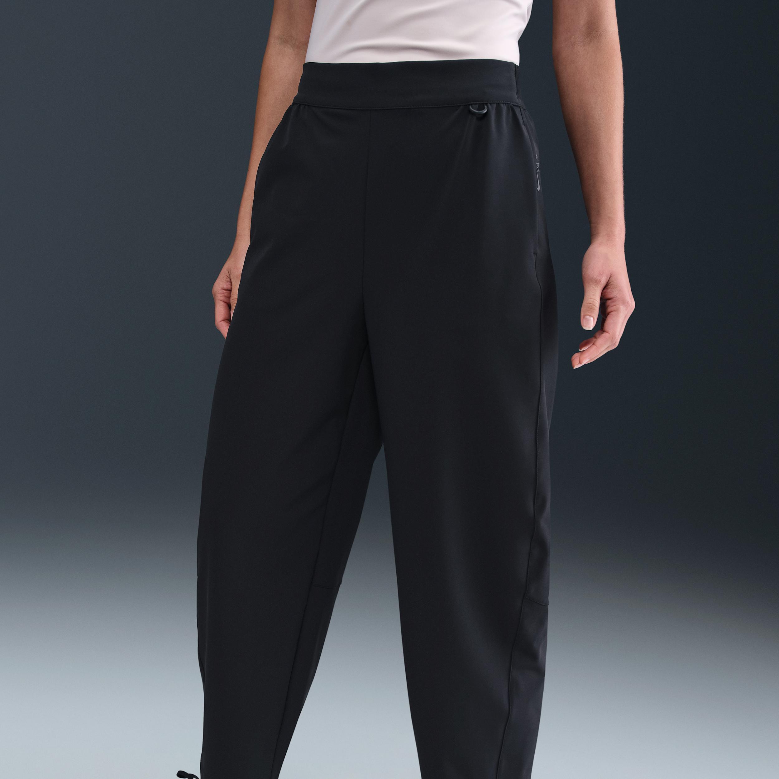 Nike Womens 24.7 PerfectStretch Dri-FIT High-Waisted Loose Barrel-Leg Pants | HM8847-010 Product Image