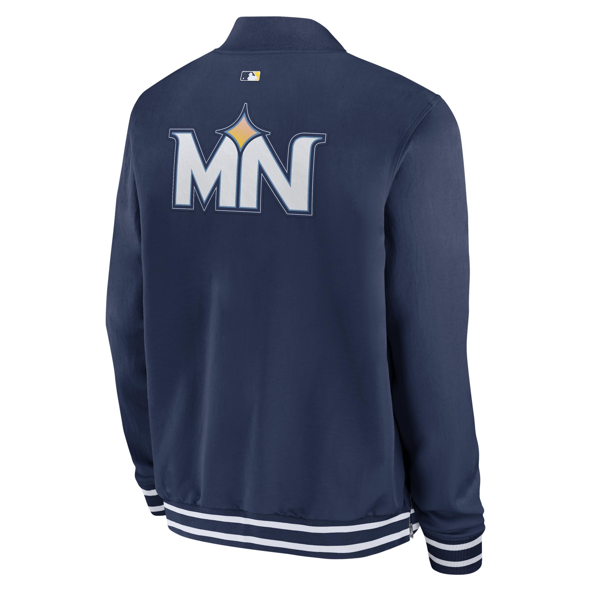 Minnesota Twins Authentic Collection City Connect Nike Men's MLB Full-Zip Bomber Jacket Product Image
