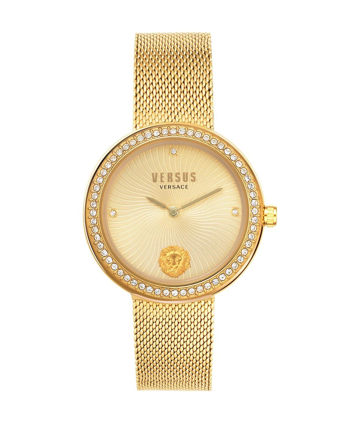 Versus Versace Womens Lea Two Hand Gold-Tone Stainless Steel Watch 35mm Product Image