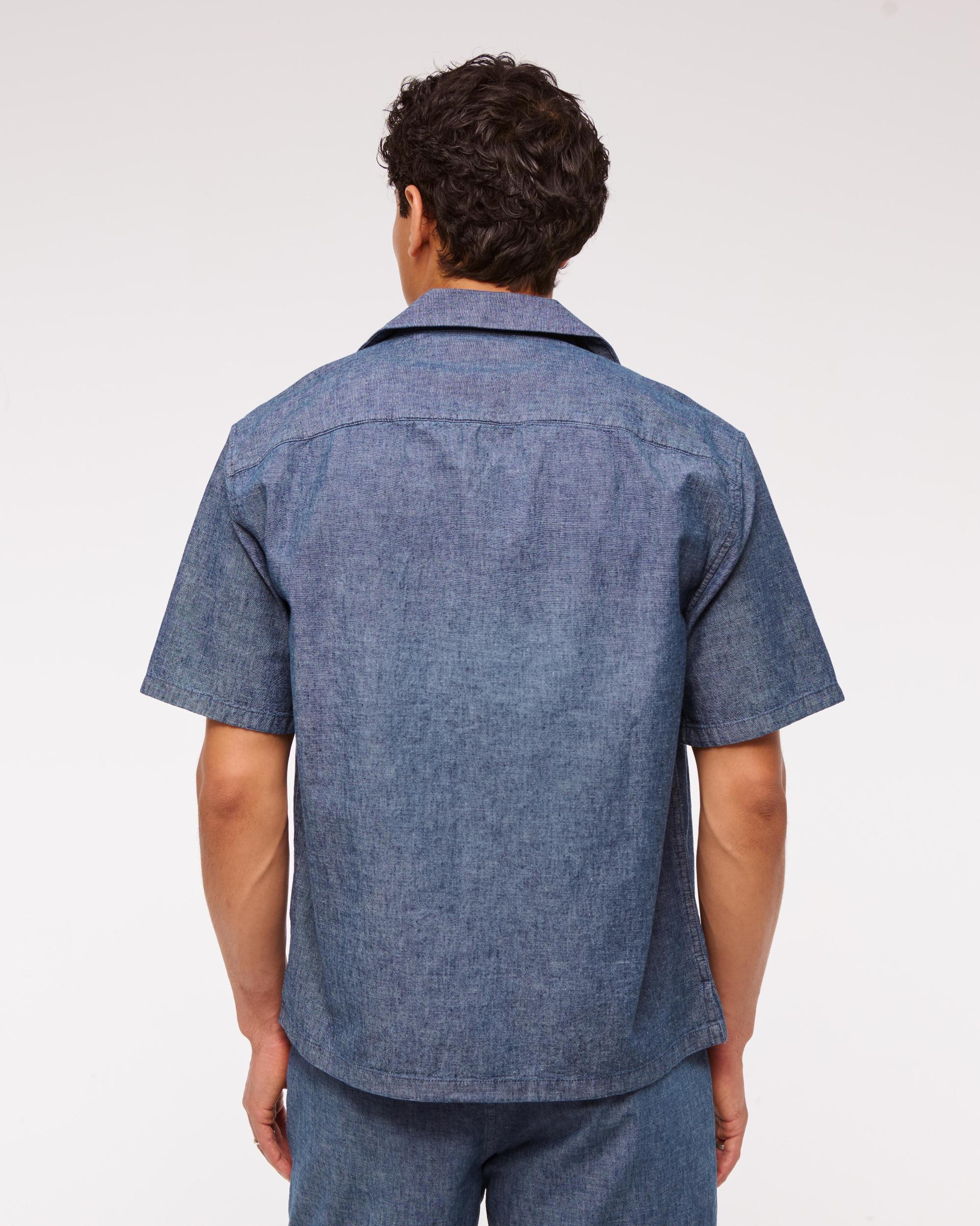 Camp Collar Summer Linen-Blend Shirt Product Image