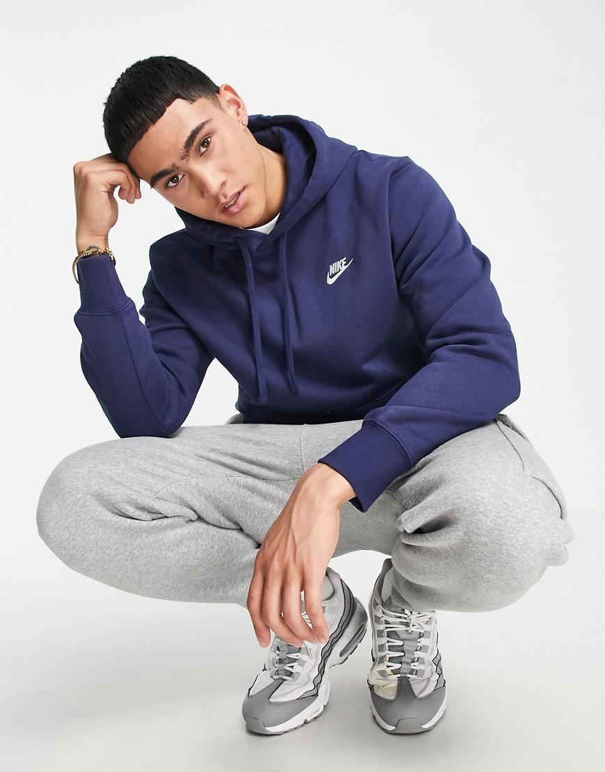 Men's Nike Sportswear Club Fleece Pullover Hoodie, Size: XL, Black Navy White Product Image