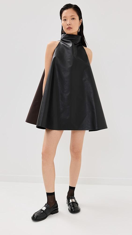 Marni Faux Leather A-Line Mini Dress | Shopbop Product Image