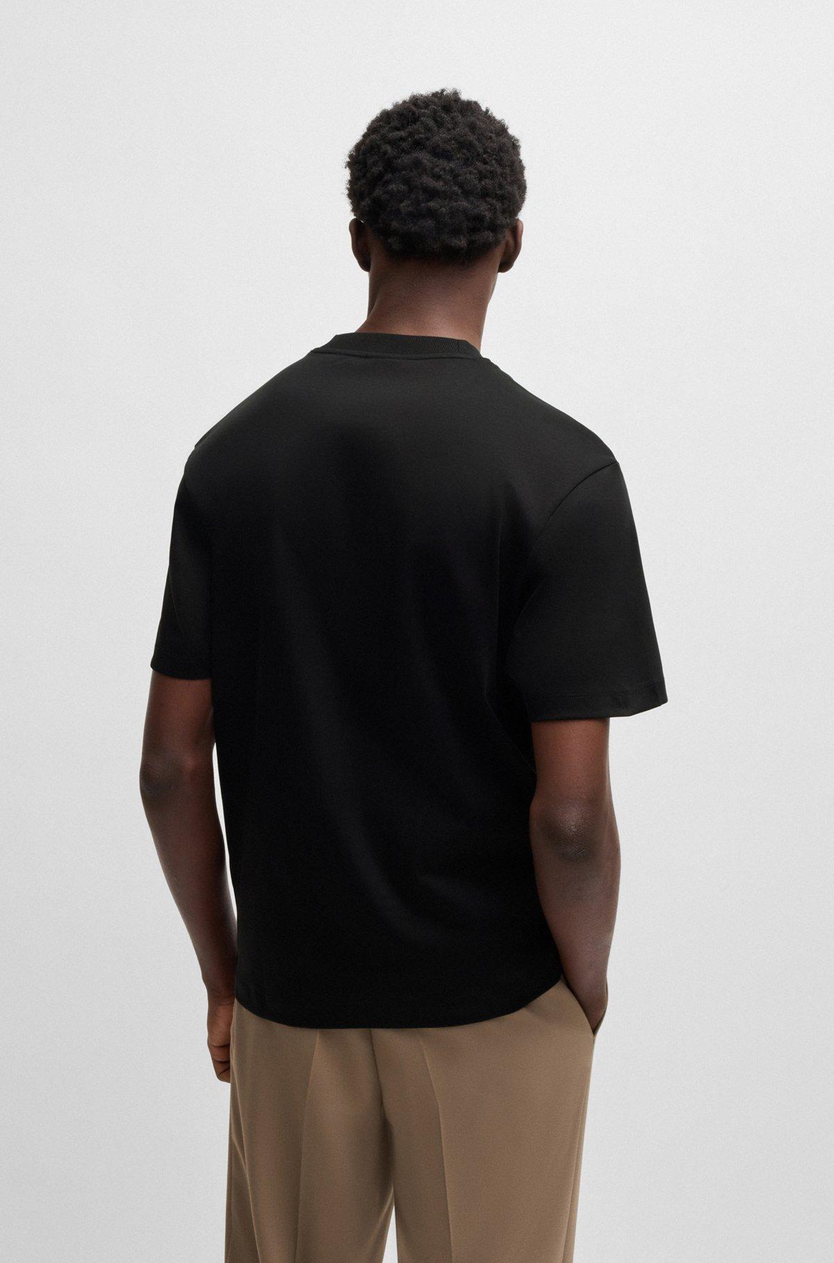 Interlock-cotton T-shirt with contrast pocket Product Image