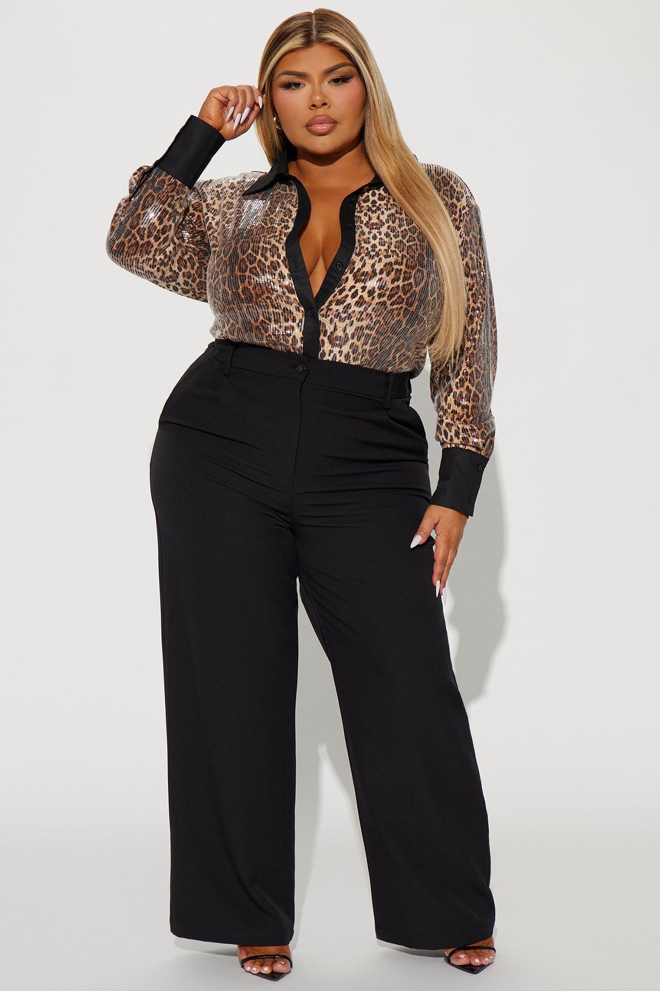 Gianna Leopard Sequin Shirt - Leopard Product Image