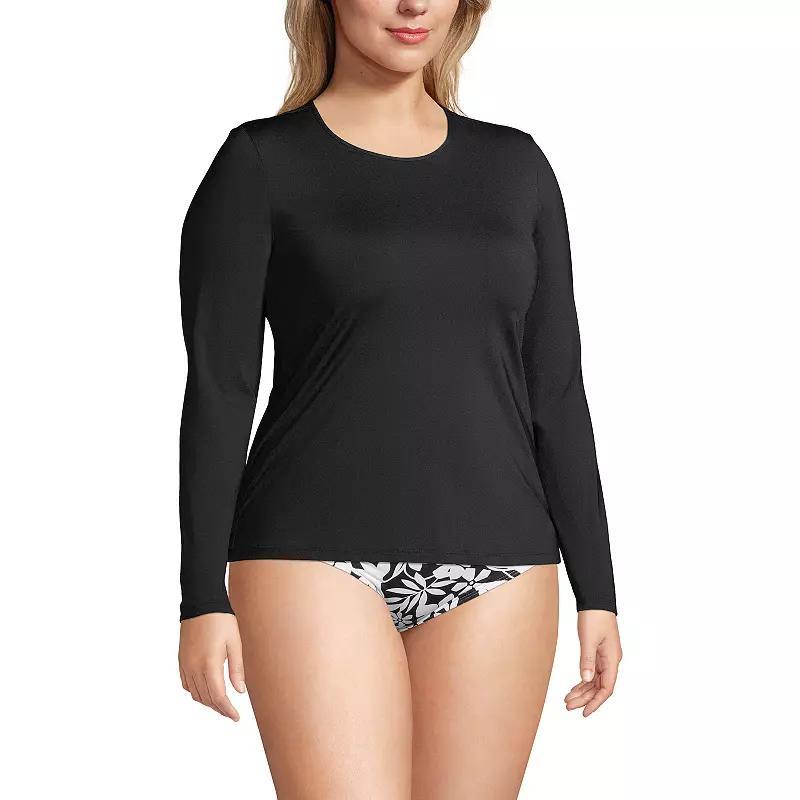 Petite Lands' End UPF 50 Long Sleeve Rash Guard, Women's,  Product Image