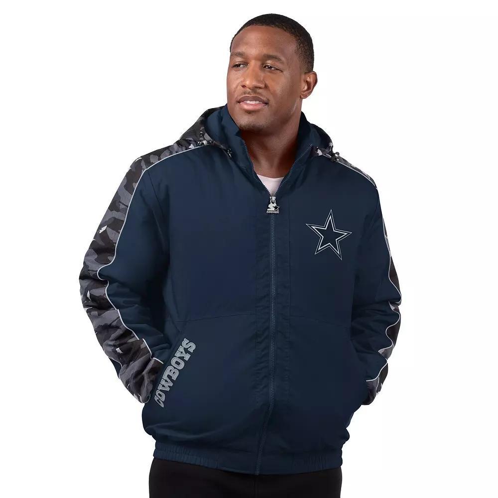 Men's Starter Navy Dallas Cowboys Thursday Night Gridiron Full-Zip Jacket,  Product Image