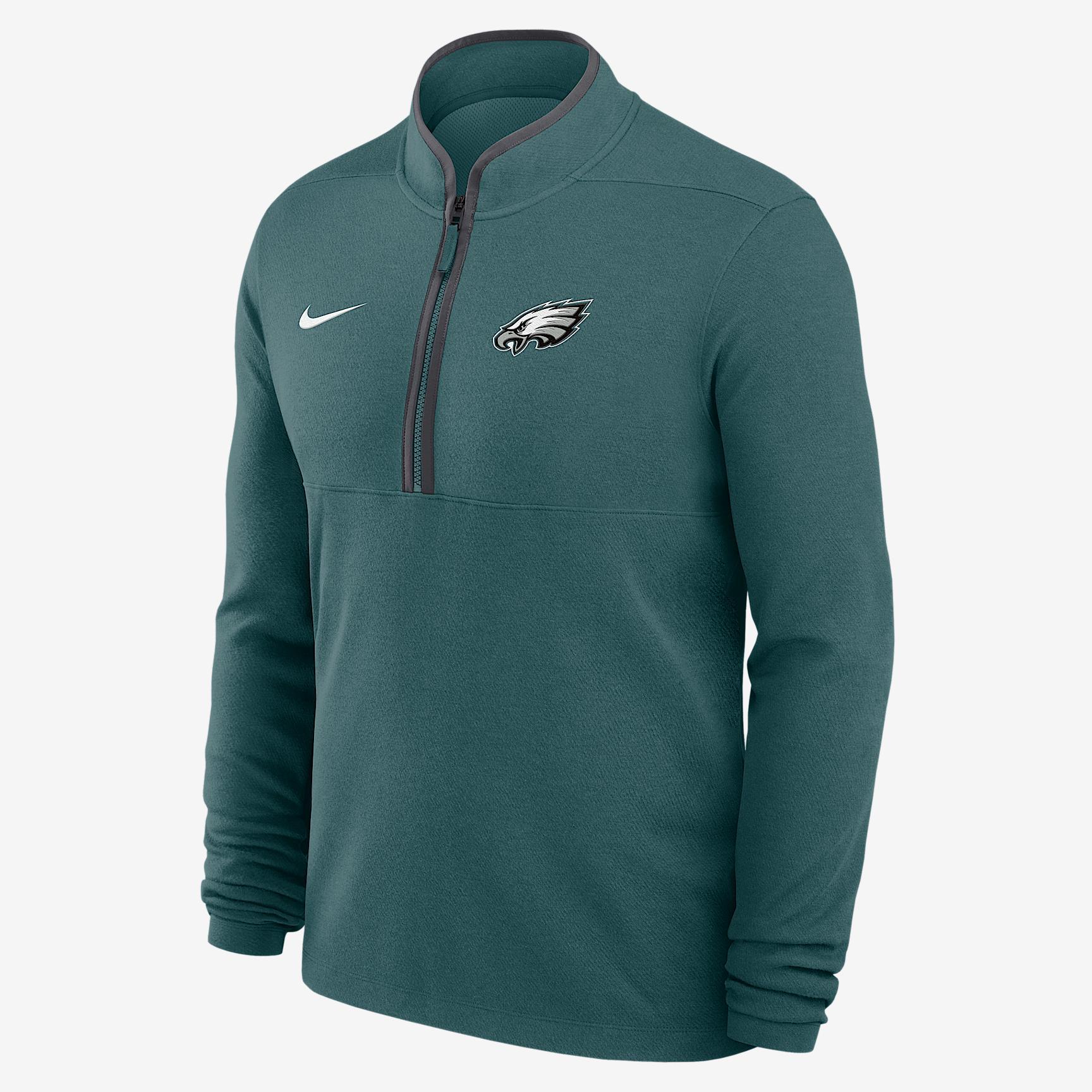 Philadelphia Eagles Logo Victory Men's Nike Dri-FIT NFL 1/2-Zip Long-Sleeve Top Product Image