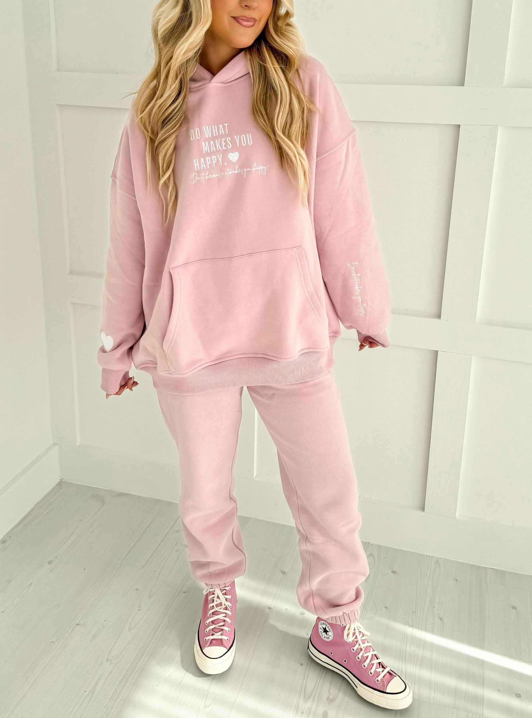 Mauve Mist Do What Makes You Happy Hoodie Product Image