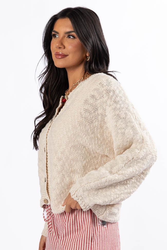 Afternoon Bliss Oatmeal Light Weight Cardigan SALE Product Image