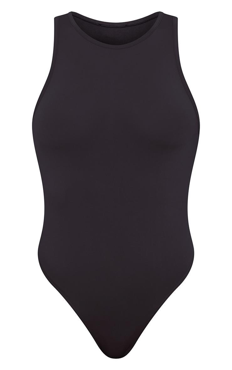 Basic Black Slinky Racer Bodysuit Product Image