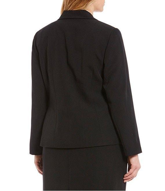 Kasper Plus Size Stretch Crepe Seamed Blazer Product Image