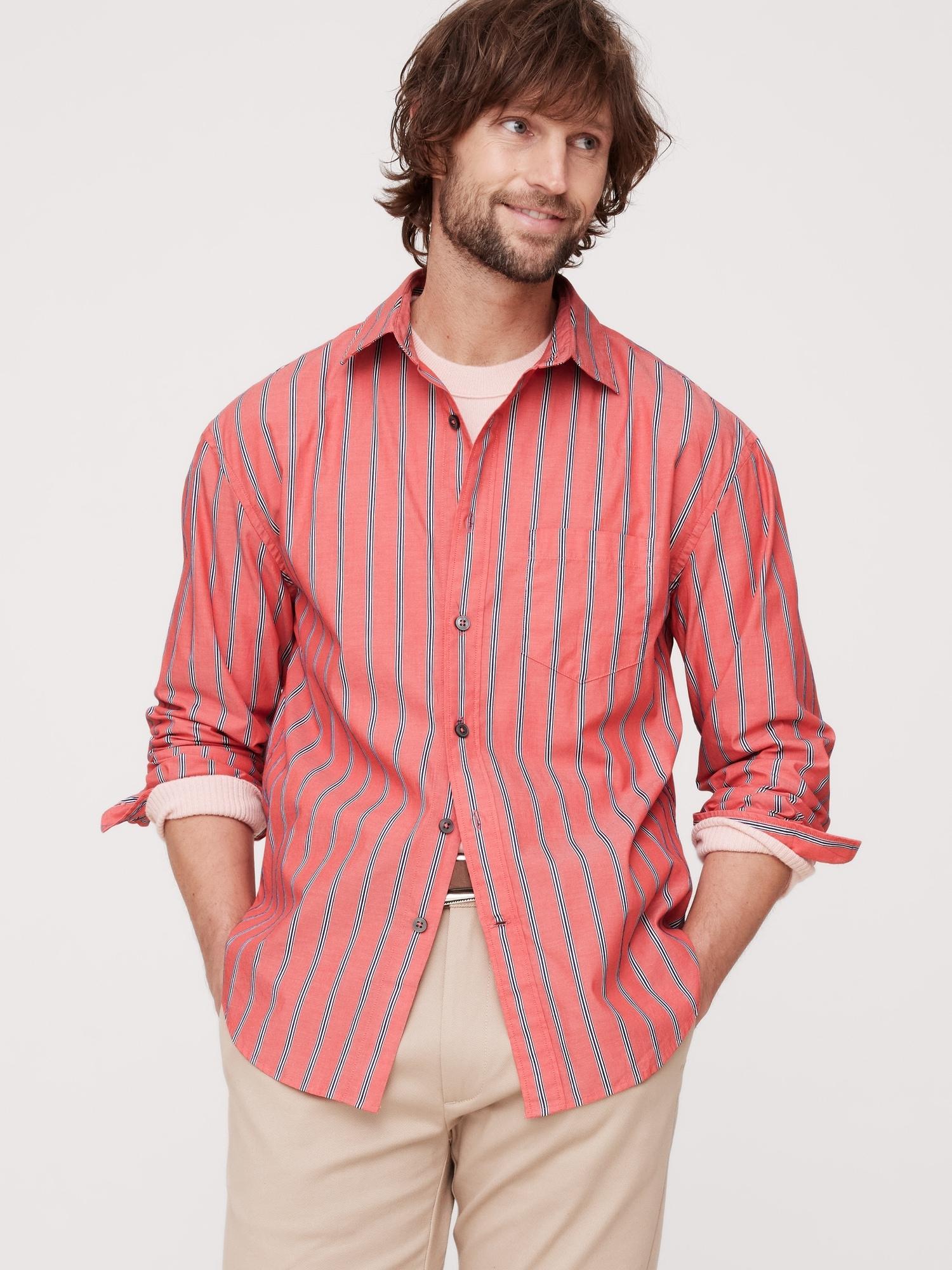 Relaxed-Fit Washed Cotton Poplin Shirt Product Image