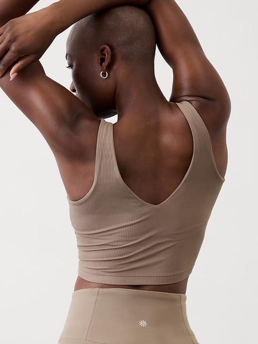 Transcend V Neck Rib Crop Bra A-C Product Image