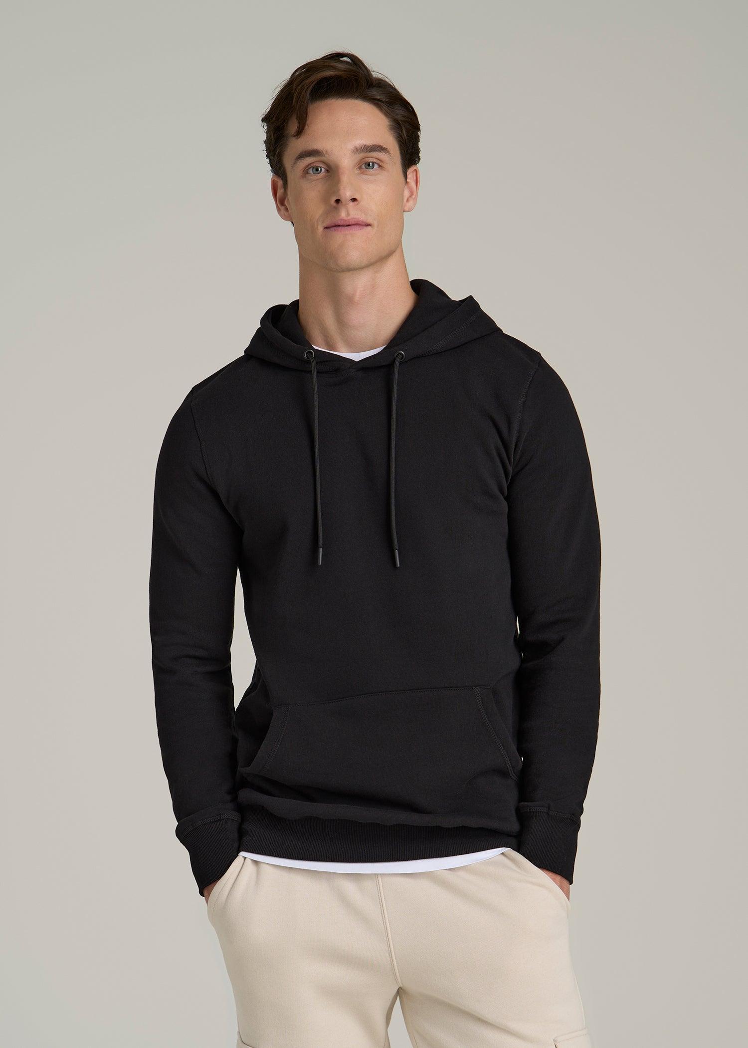 Wearever Fleece Pullover Hoodie for Tall Men in Black Male Product Image