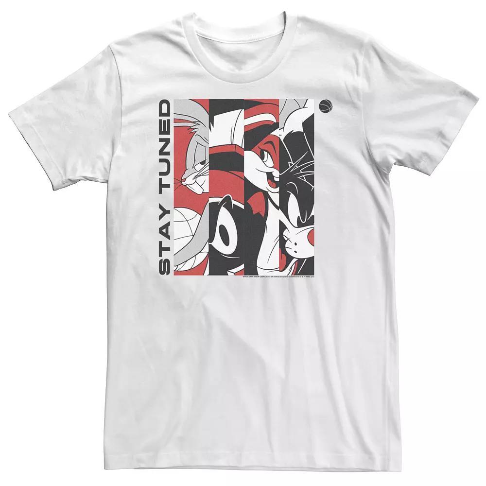 Big & Tall Space Jam 2 Panel Squad Boxed Up Tee, Men's, Size: XL Tall, White Product Image