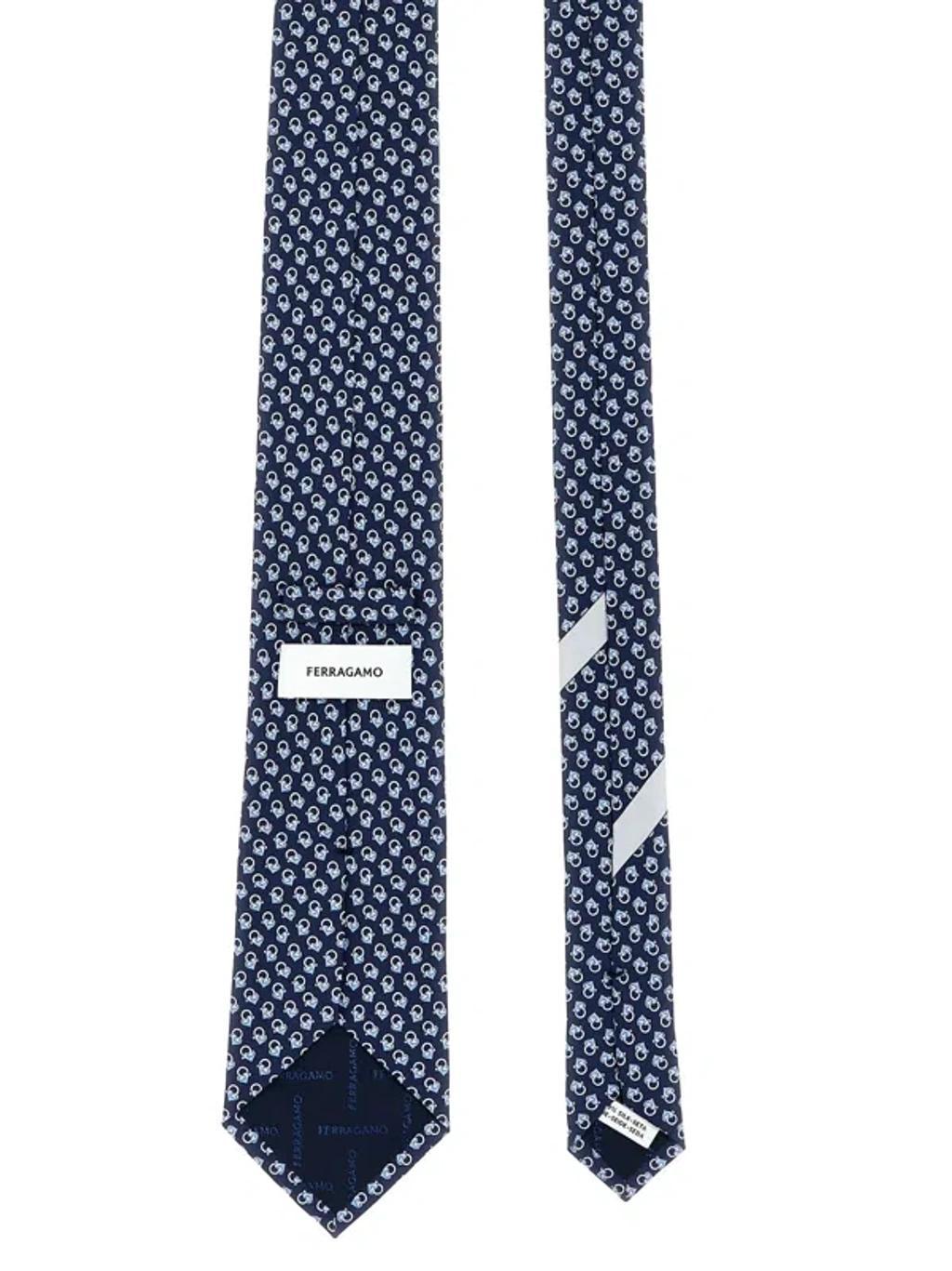 FERRAGAMO Printed Tie Ties, Papillon Blue Product Image