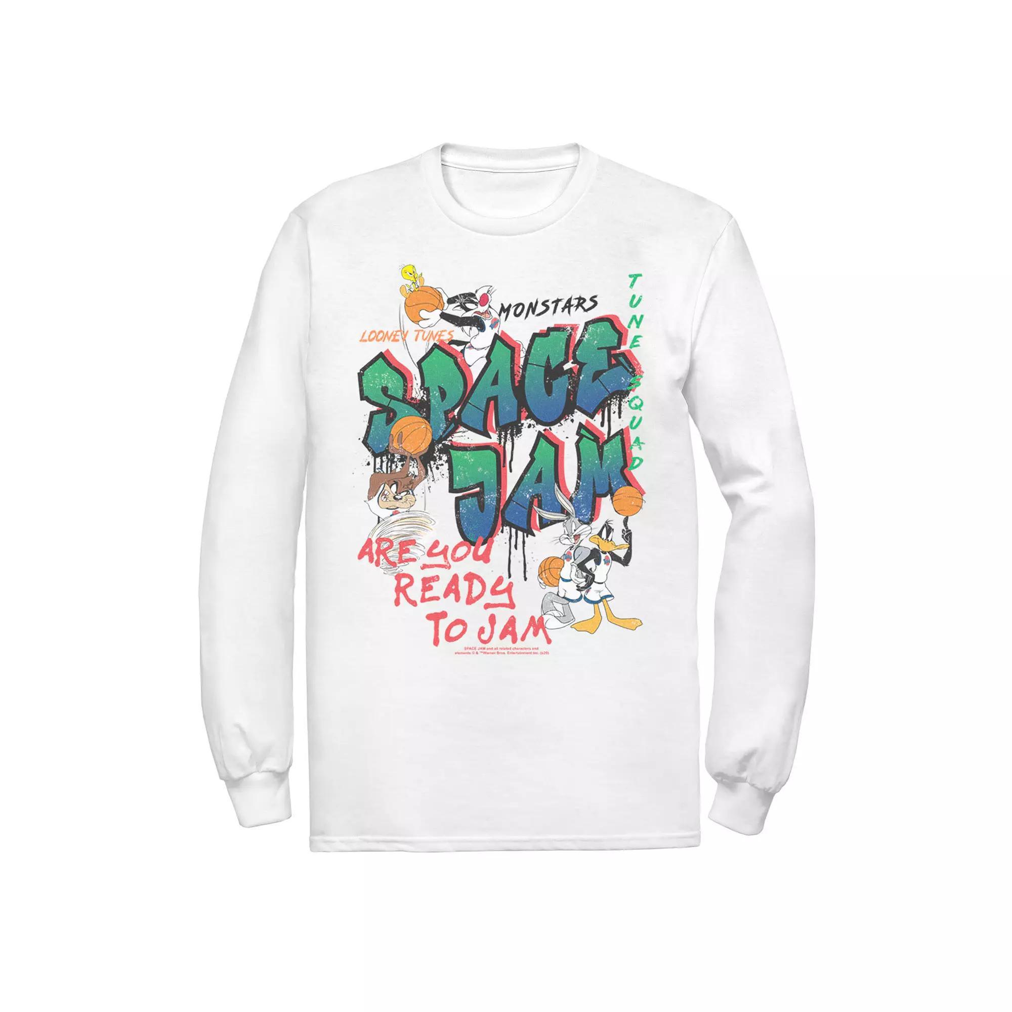 Men's Looney Tunes Space Jam Are You Ready To Jam Graffiti Tee,  Product Image
