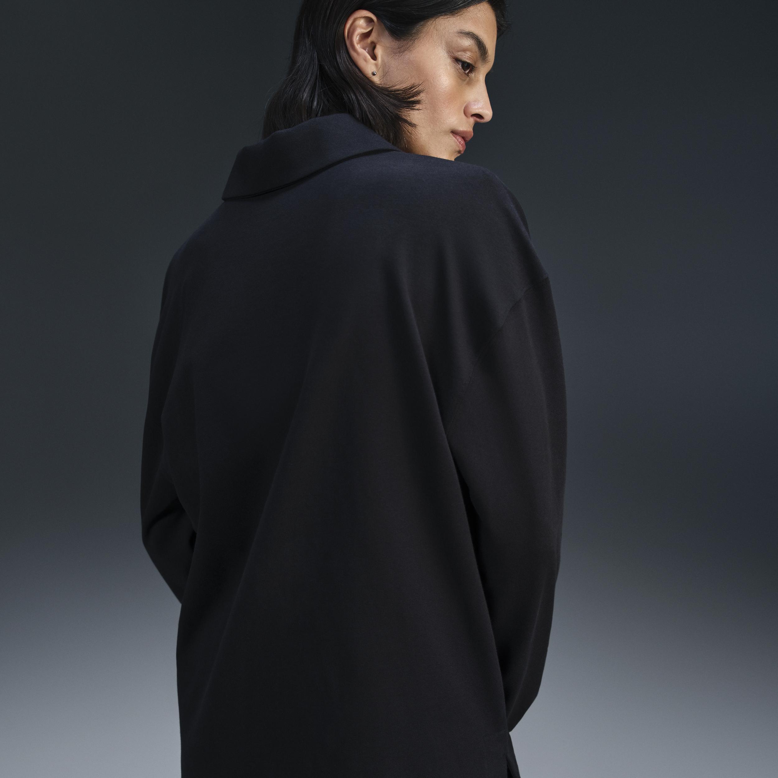 Women's Nike Sportswear Essential Oversized Long-Sleeve Polo Product Image