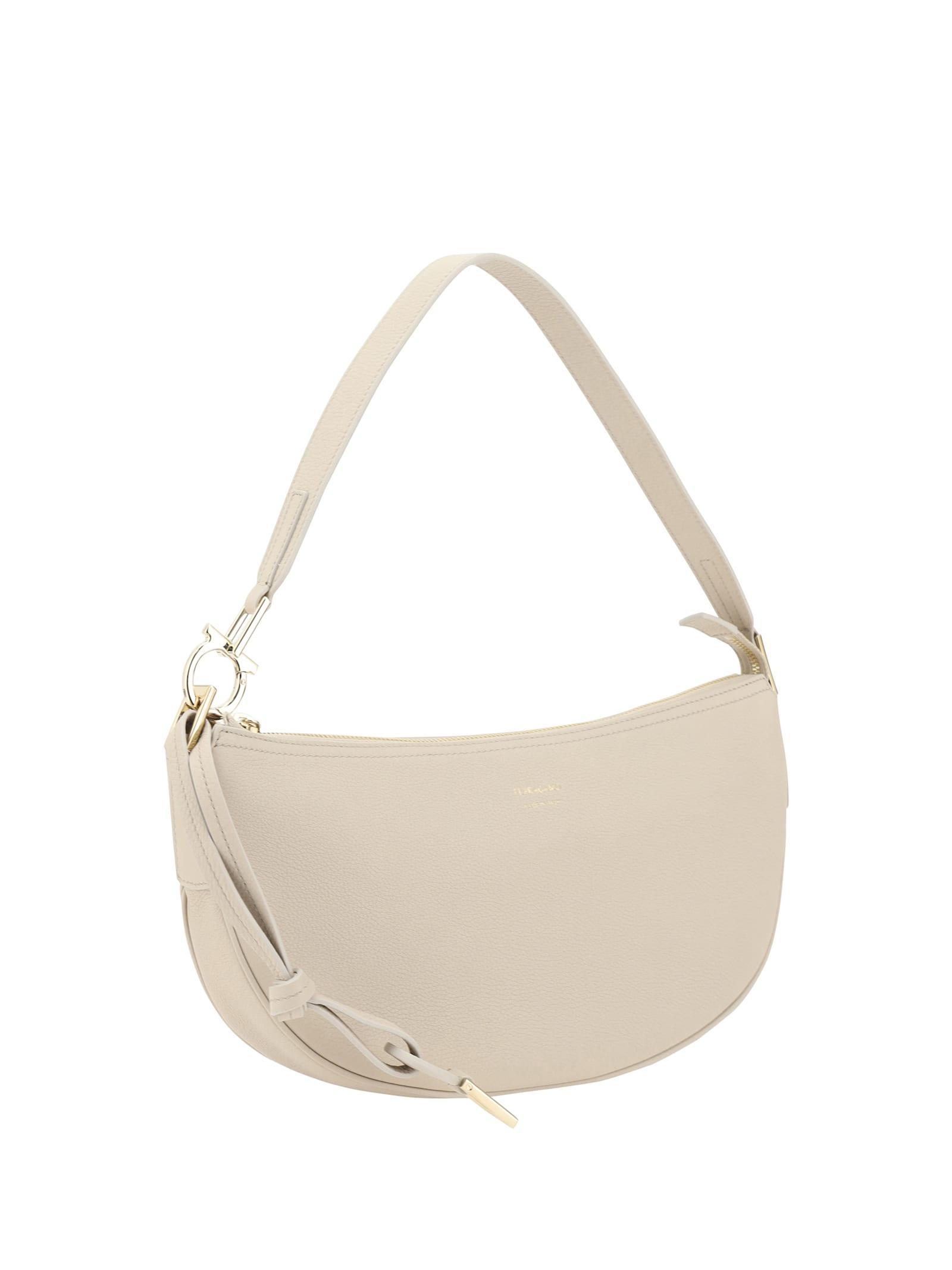 FERRAGAMO Hobo Shoulder Bag In Beige Product Image