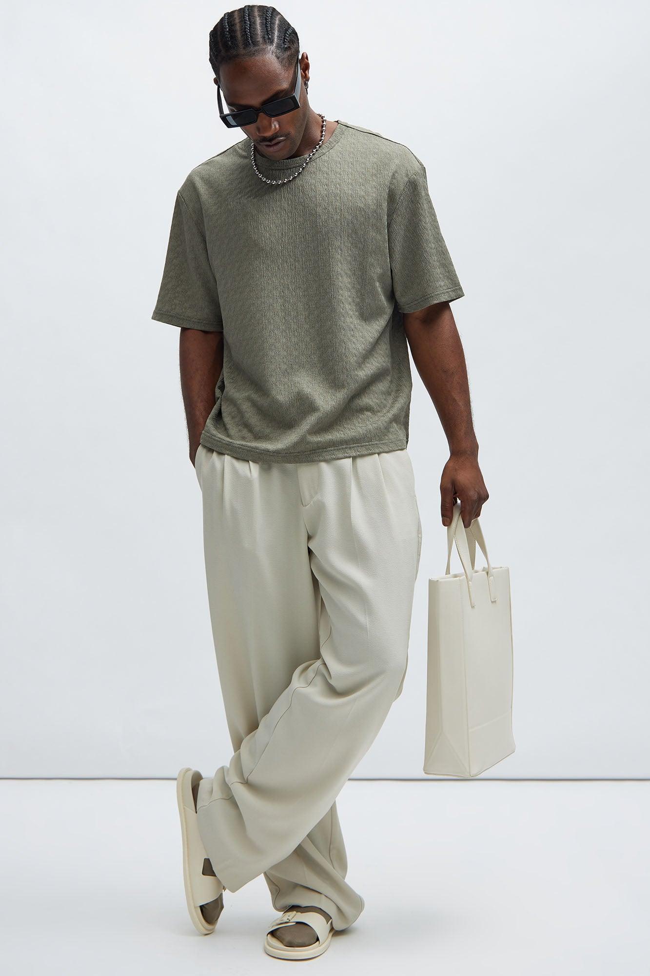 Reign Textured Relaxed Tee - Olive Product Image