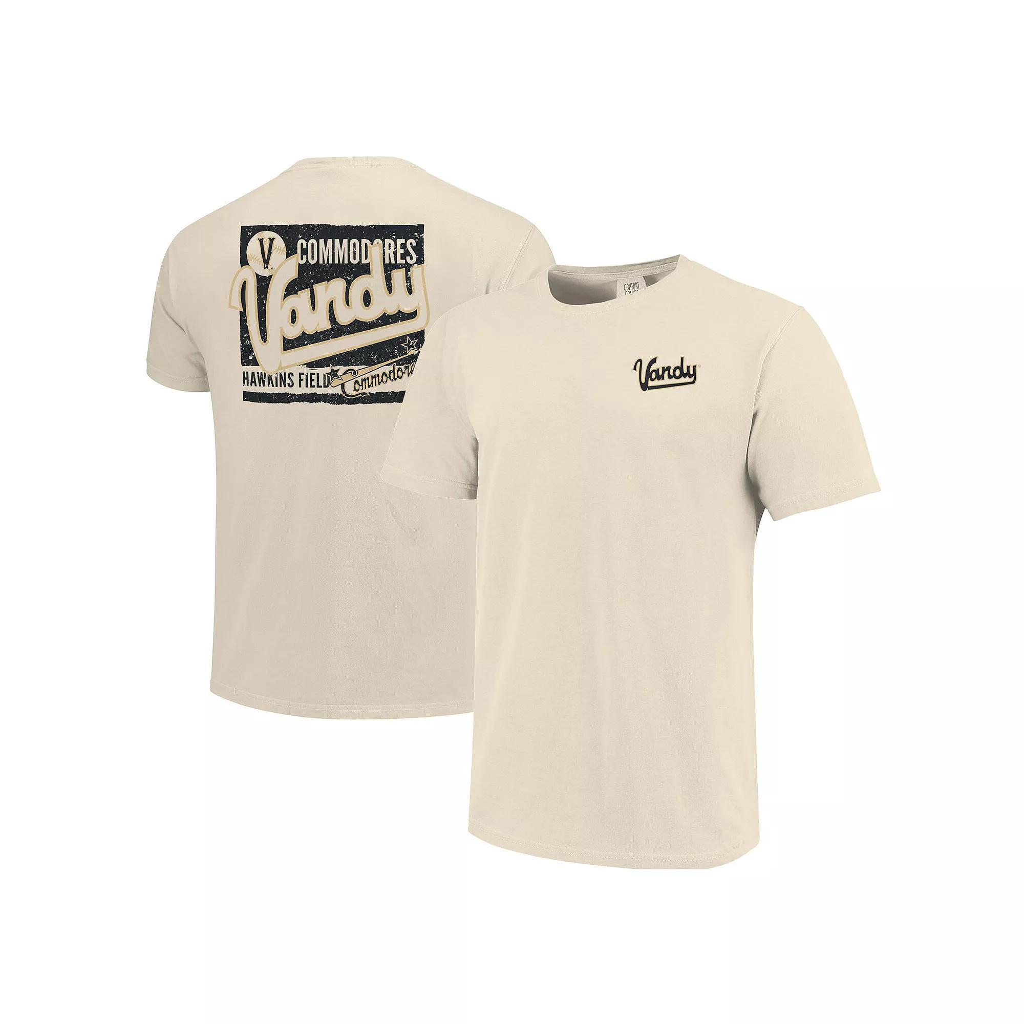 Men's Cream Vanderbilt Commodores Baseball Throwback Comfort Color T-Shirt, Size: 2XL, Beige Product Image