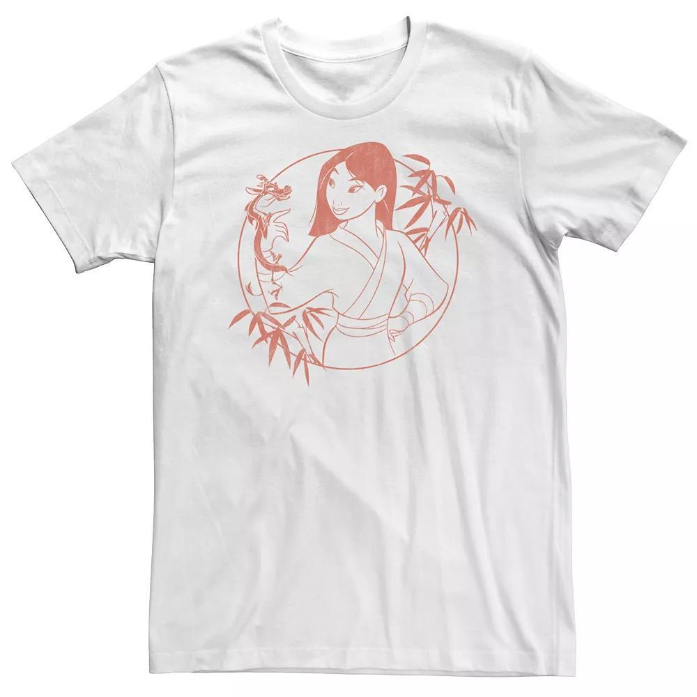 Big & Tall Disney Mulan & Mushu Bamboo Portrait Outline Tee, Men's,  Product Image