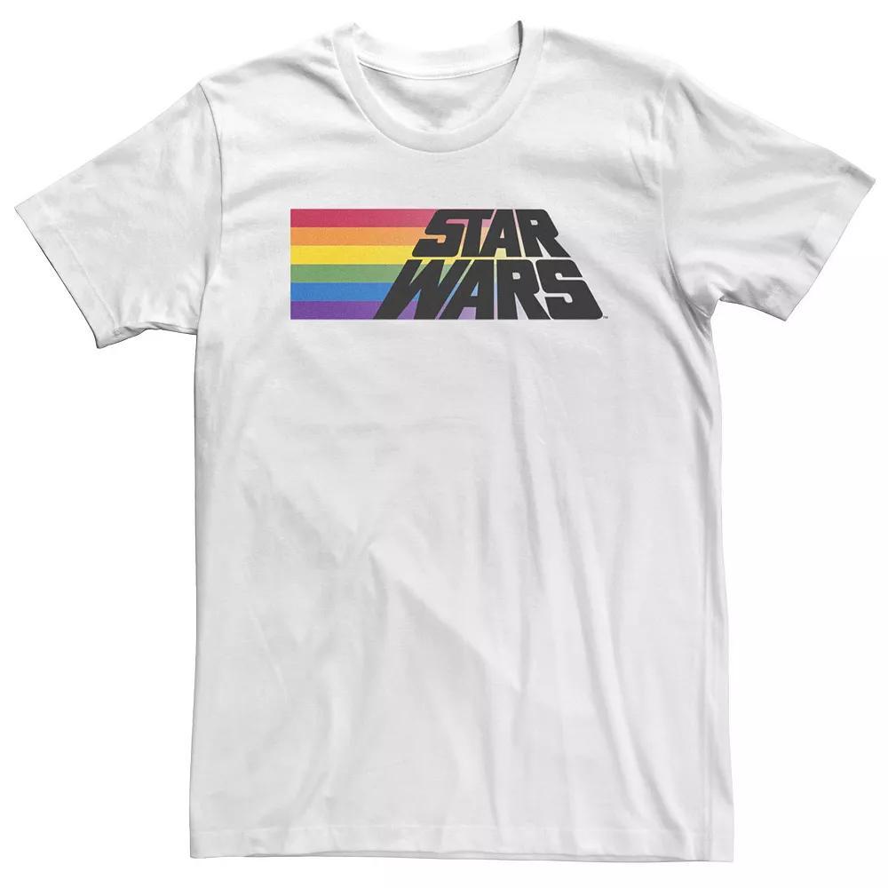 Men's Star Wars Rainbow Stripe Logo Tee,  Product Image