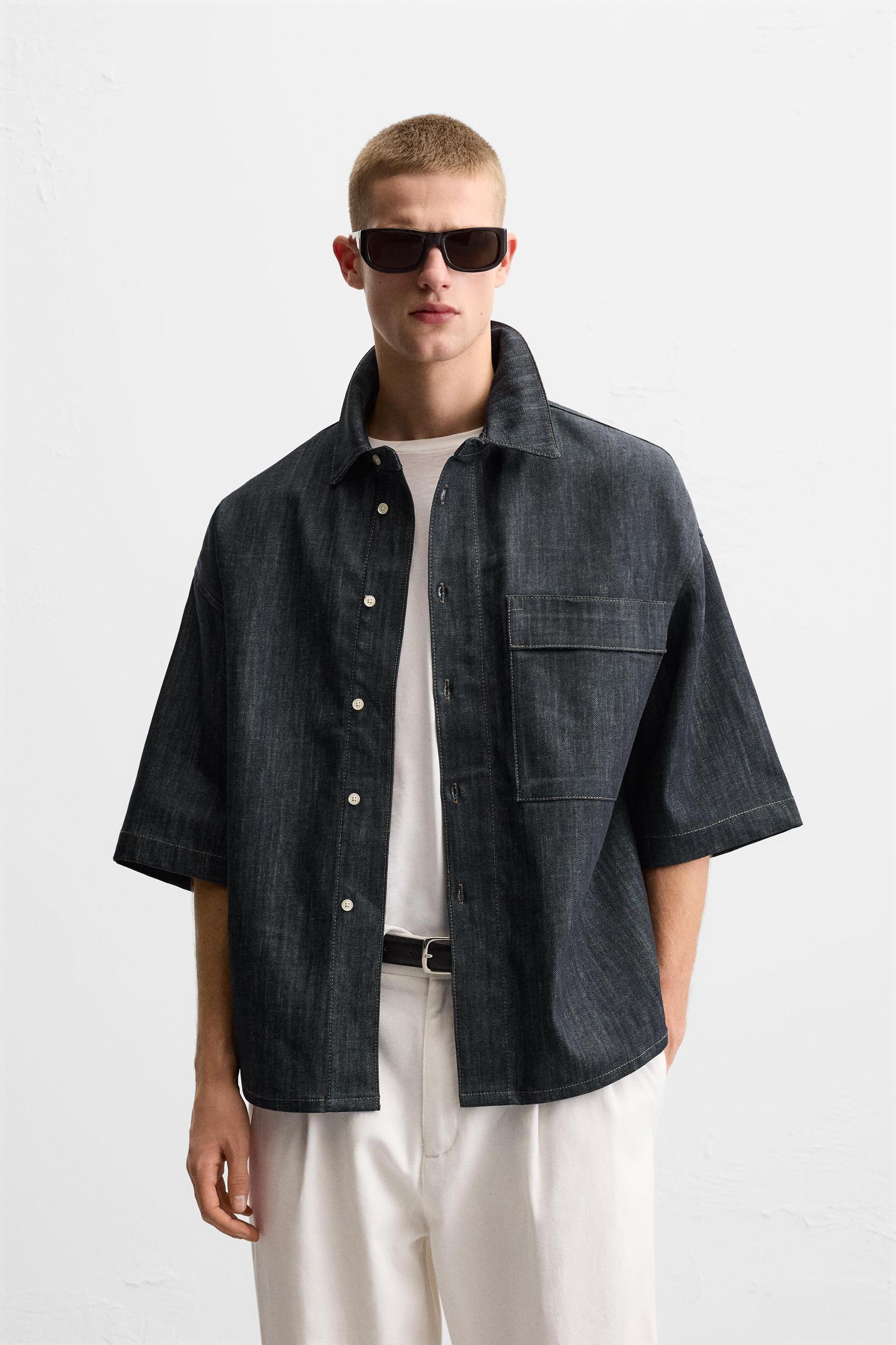 OVERSIZED FIT DENIM SHIRT Product Image