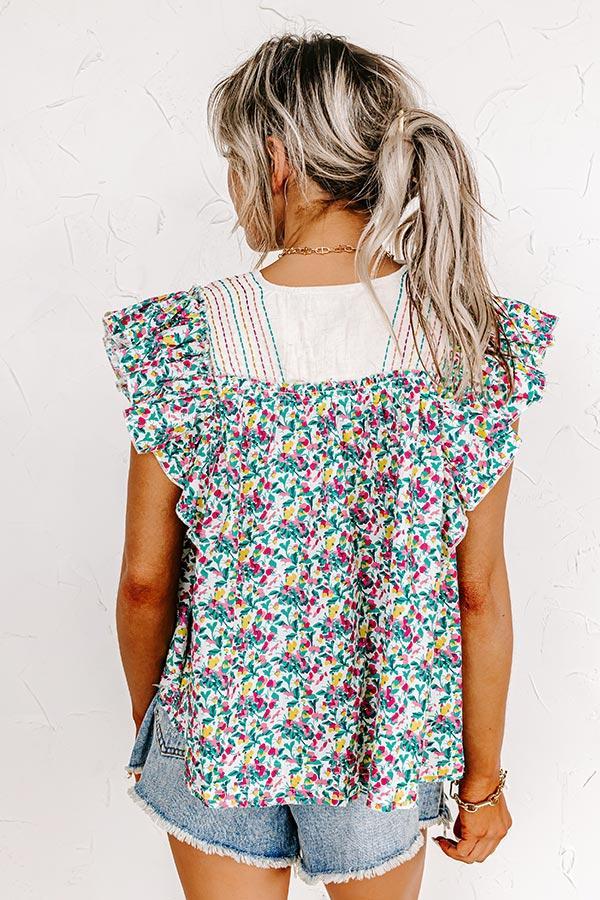 Summer In Sicily Floral Shift Top Product Image