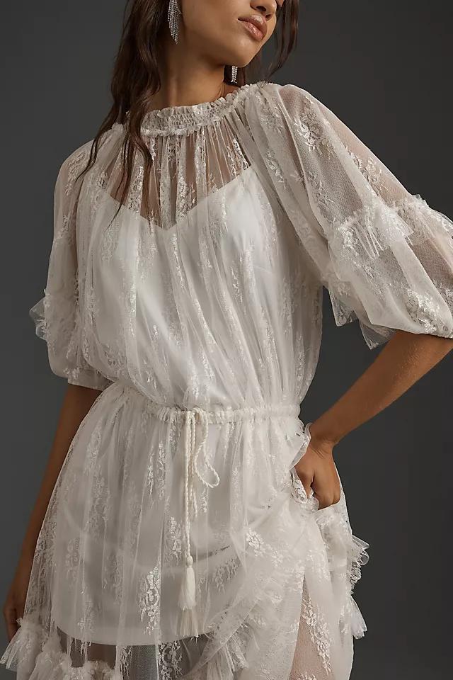 Let Me Be Short-Sleeve Ruffle Maxi Dress Product Image