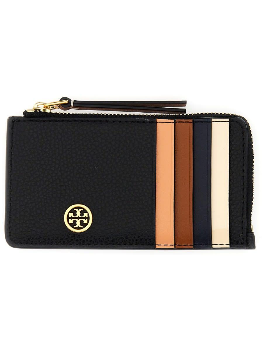 TORY BURCH Robinson Card Holder In Black Product Image