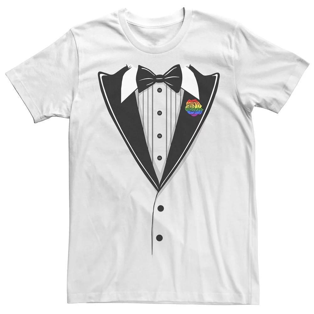 Men's Tuxedo Colorful Rose Tee,  Product Image