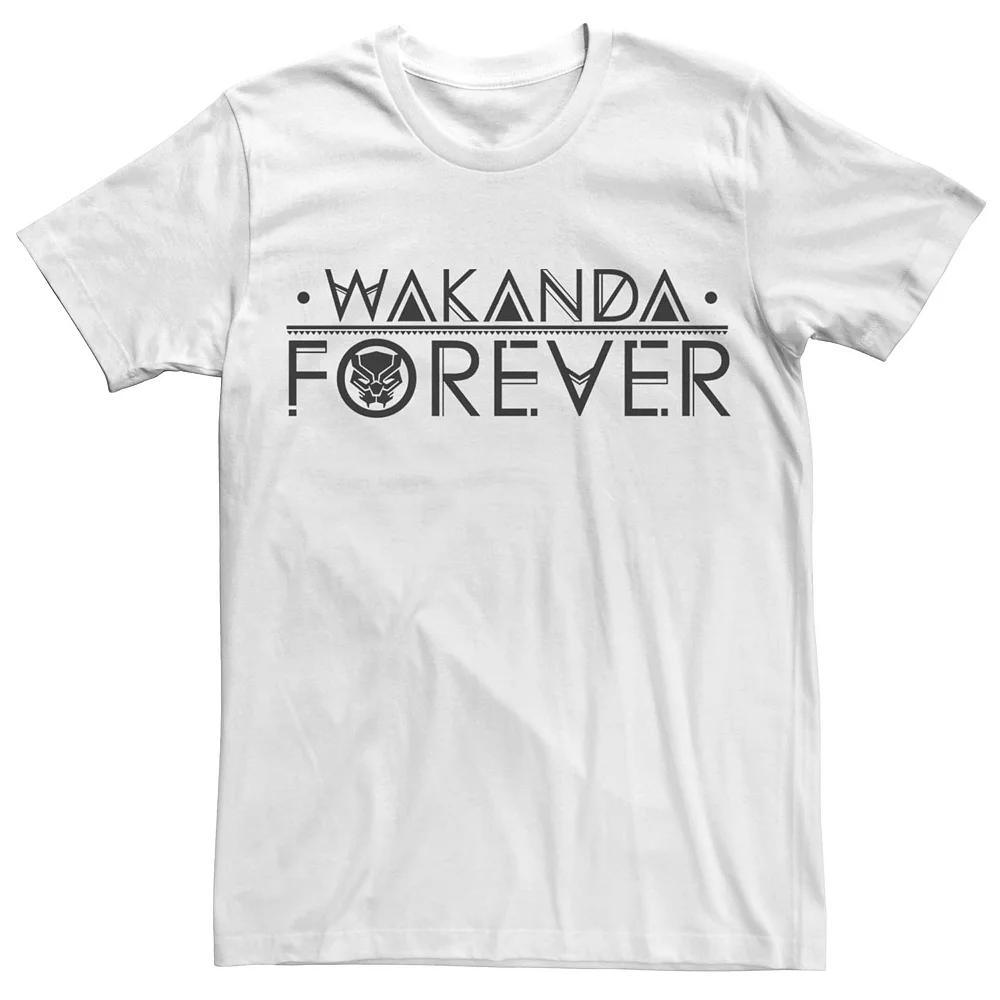 Men's Marvel Black Panther Wakanda Forever Tee, Size: XXL, White Product Image