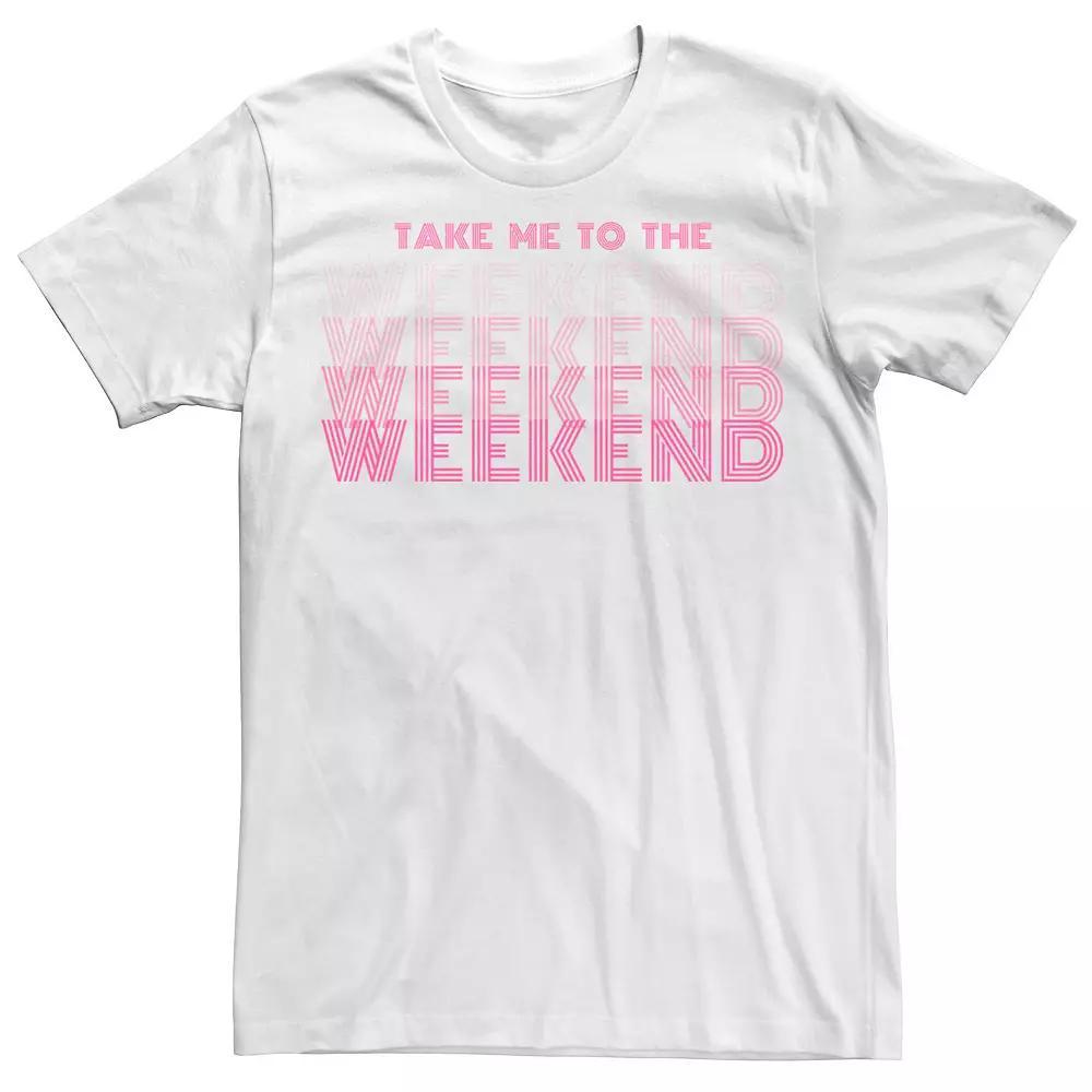 Men's Take Me To The Weekend Text Fade Tee,  Product Image