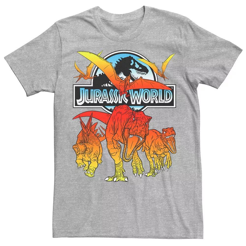 Men's Jurassic World Two Dino Charging Comic Pop Tee,  Product Image