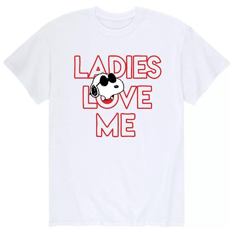 Men's Peanuts Ladies Love Tee, Size: Small, White Product Image