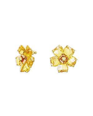 Swarovski Florere Yellow Flower Crystal Stud Earrings Product Image