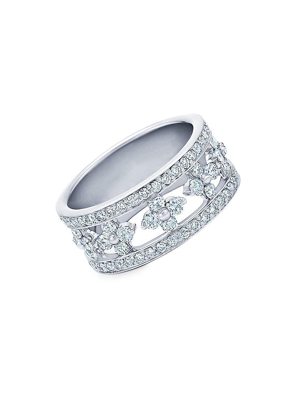 Womens Jasmine 18K White Gold & Diamond Ring Product Image