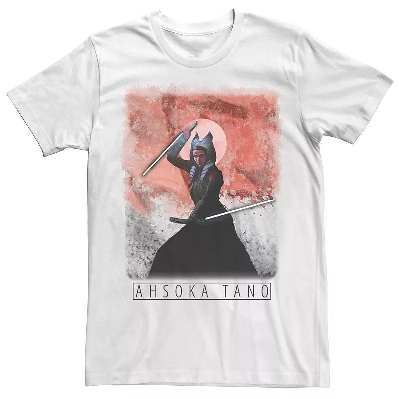 Men's Star Wars: The Mandalorian Ahsoka Tano Painted Portrait R13 Tee, Size: Small, White Product Image