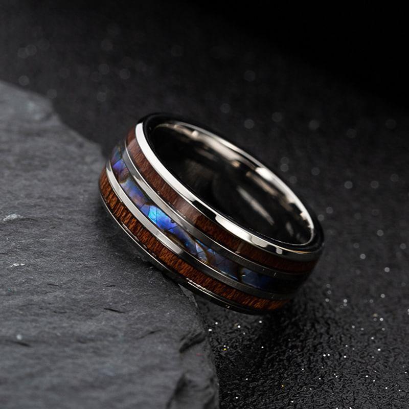 Wood Shell Inlay Ring Product Image