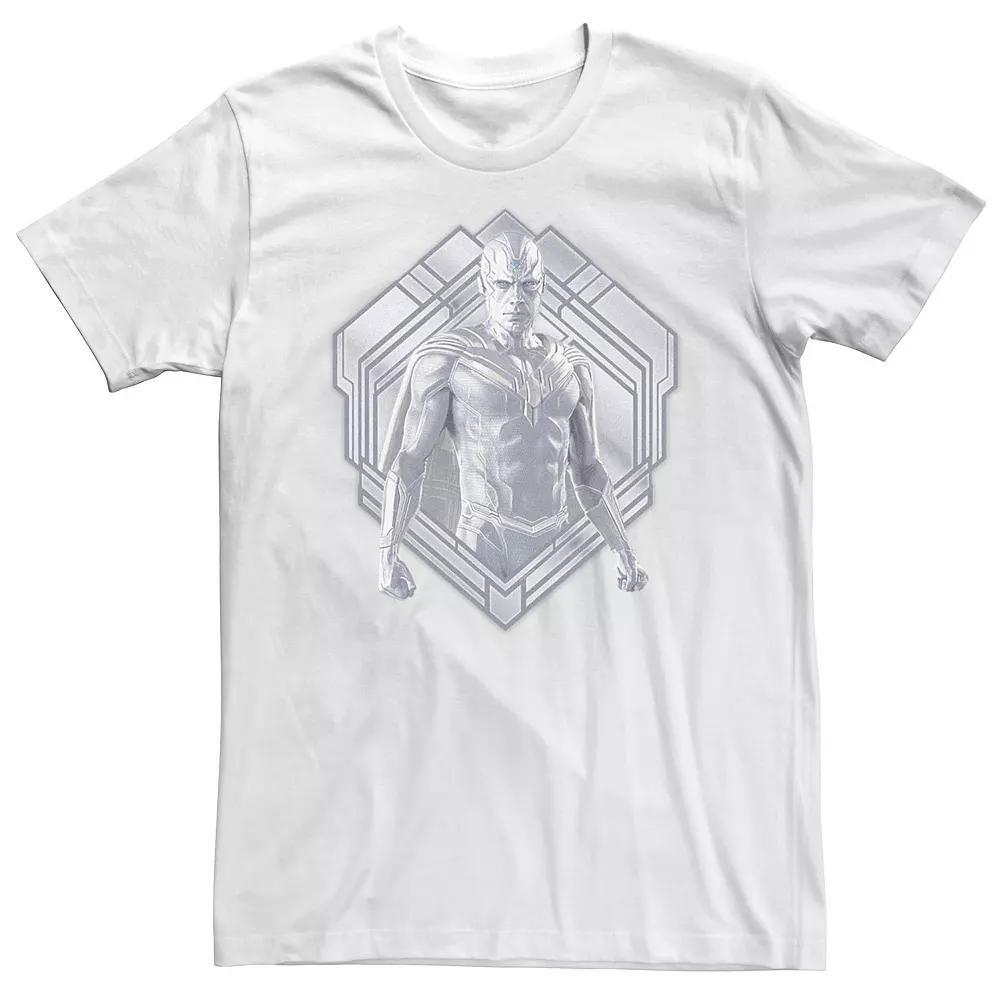 Big & Tall Marvel WandaVision The Vision White Appearance Geometric Tee, Men's,  Product Image