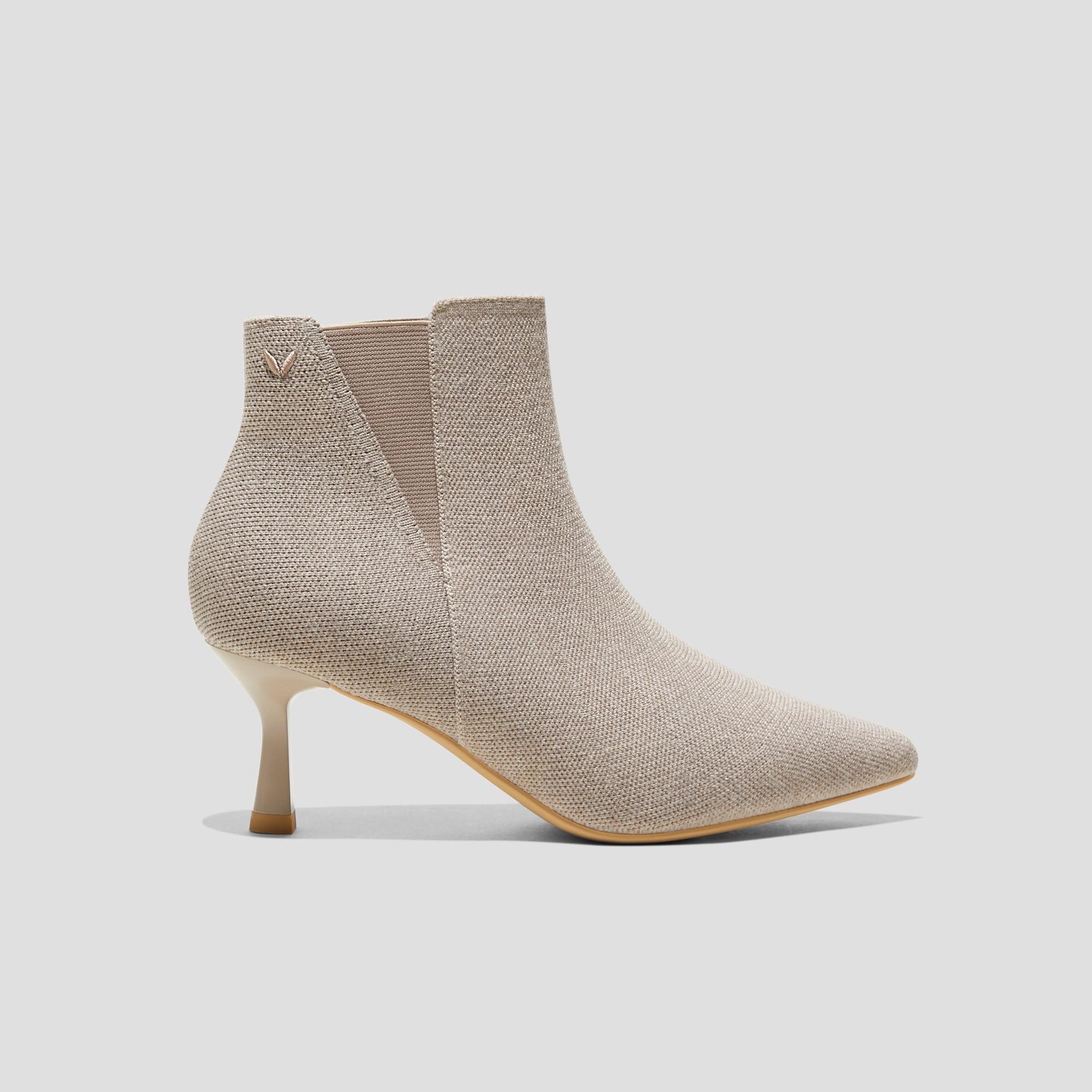 Pointed-Toe Wool Ankle Heel Boots (Alexandra) Product Image