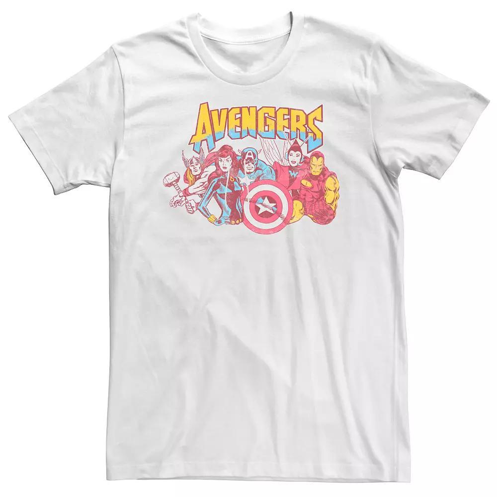 Big & Tall Marvel Avengers Superheroes Vintage Comics Tee, Men's,  Product Image