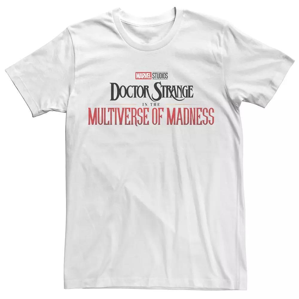 Men's Marvel Doctor Strange Movie 2 In The Multiverse Of Madness Main Logo Tee, Size: Medium, White Product Image