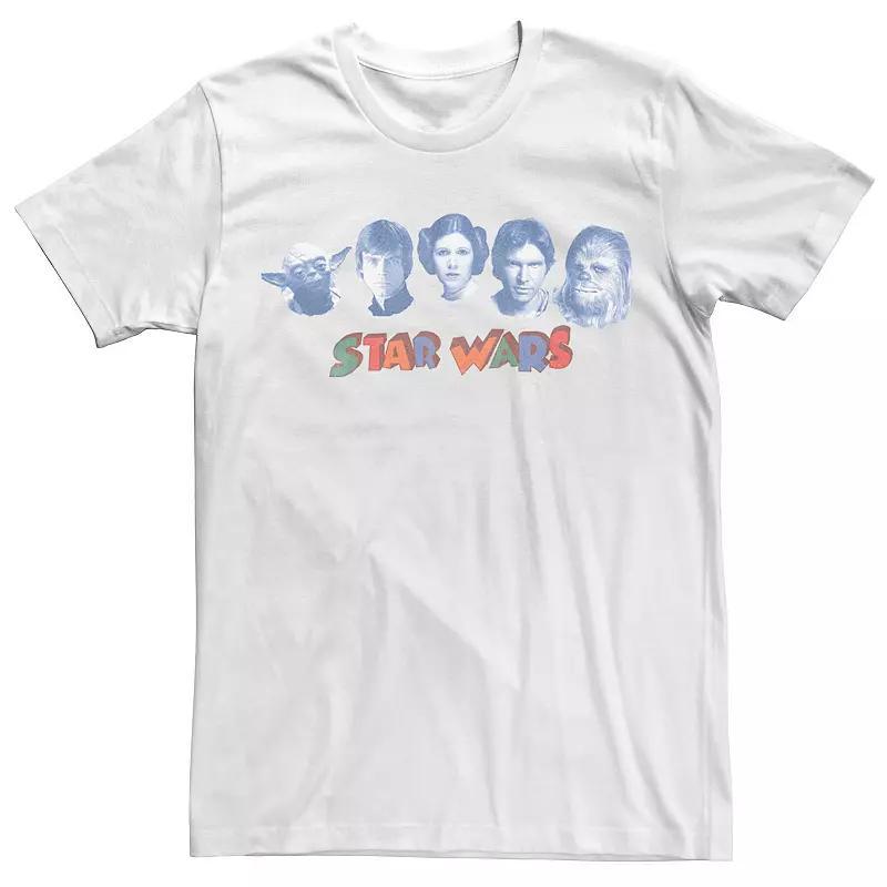 Men's Star Wars Face Group Shot Vintage Poster Tee,  Product Image