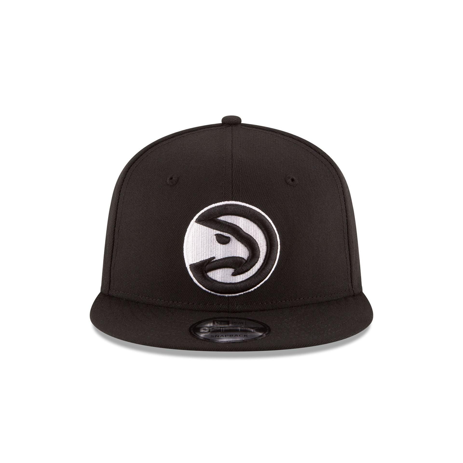 Atlanta Hawks Basic Black & White 9FIFTY Snapback Hat Male Product Image