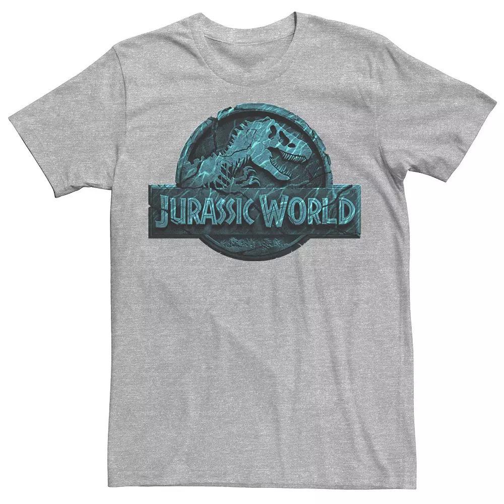 Men's Jurassic World Two Logo Lost In The Deep Tee, Size: 3XL, Athletic Grey Product Image