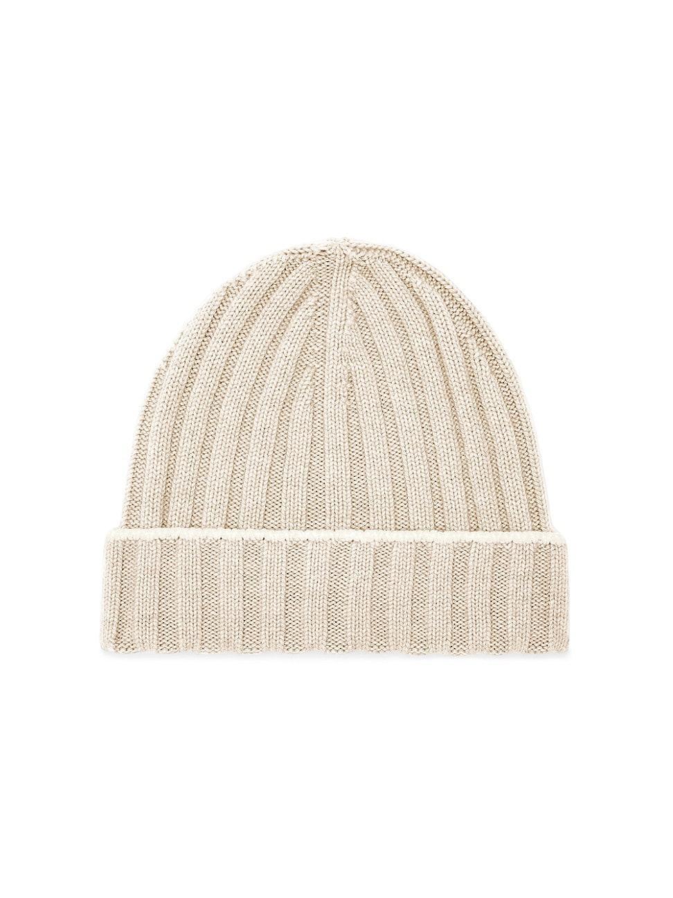 Mens Cashmere Rib Knit Beanie Product Image